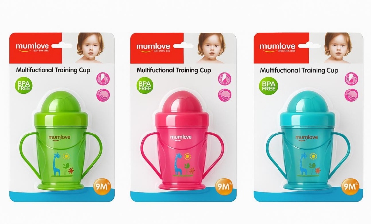 كاسات ماء مع مصاصة من مام لوف بحجم 150 مل