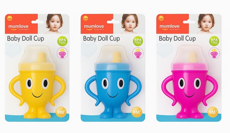 كاسات ماء  دمية من مام لوف بحجم 200 مل