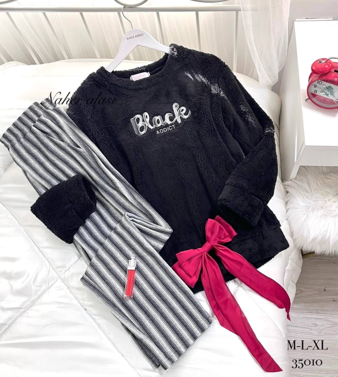 بيجامه فرو بنطلون مصوف ليكرا 