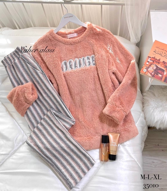 بيجامه فرو بنطلون مصوف ليكرا 