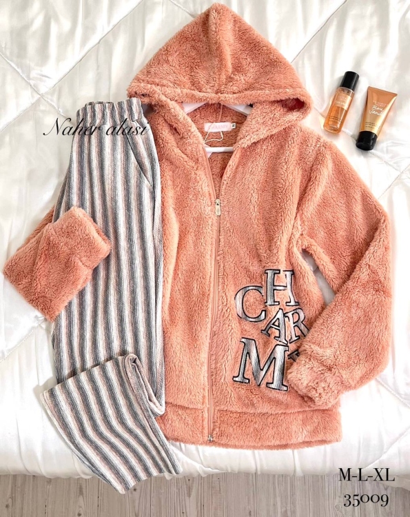 بيجامه فرو بنطلون مصوف ليكرا 