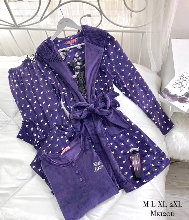 بيجامه مخمل مبطن 