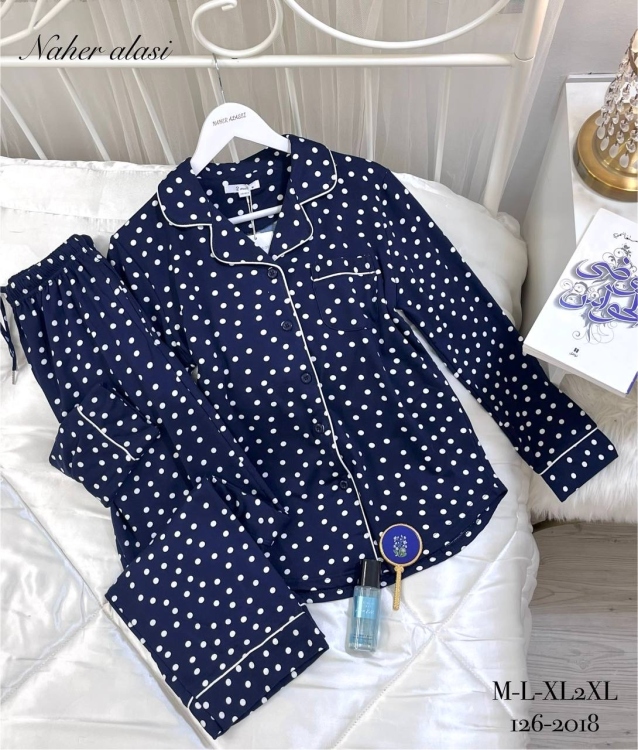 بيجامه قطن مبطن ناعم 