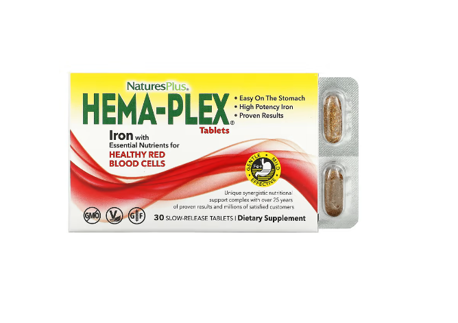 NaturesPlus, Hema-Plex 30 Slow-Release Tablets 