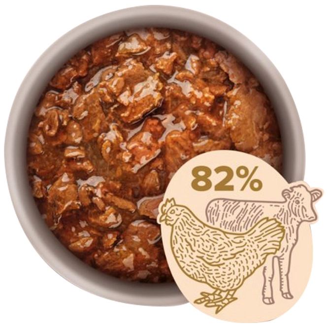 Slices Chicken & Veal  in Gravy 