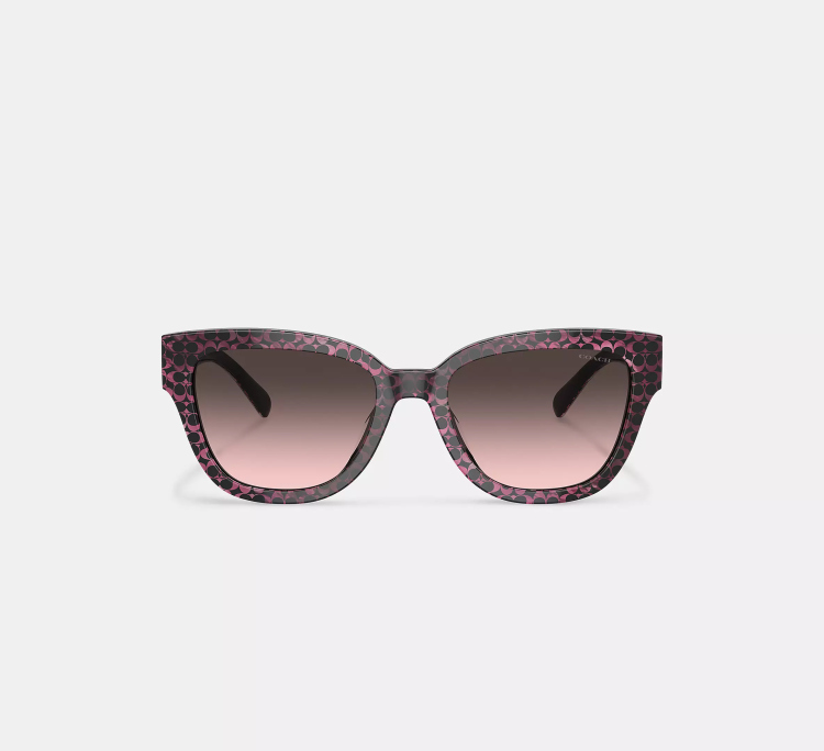 EyeframesInt-COACH-CL920 - Signature Round Sunglasses - Assorted Colors