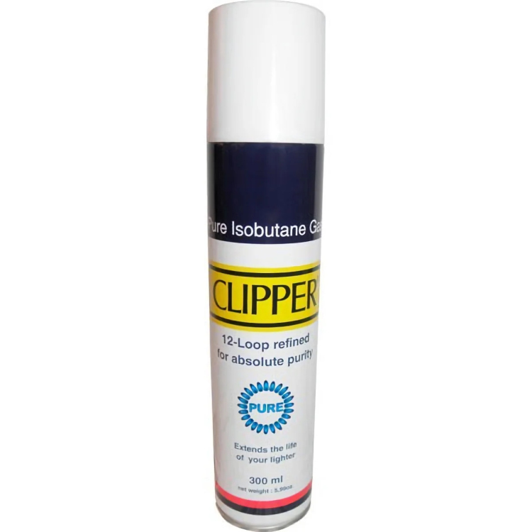 CLIPPER 12X Pure Universal Lighter Fluid - Butane Gas - 300ml - 100% Premium Isobutane 