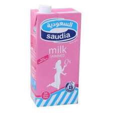 حليب السعوديه 1 لتر خالي الدسم