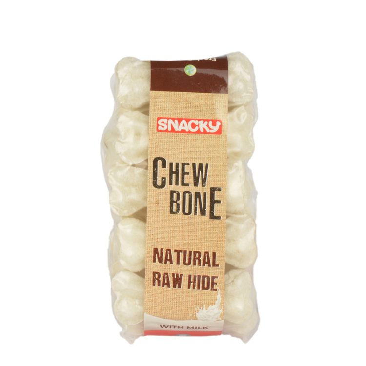 Snacky Natural Chewing Bone يحتوي الكيس على 10 من العضم * 5 سم