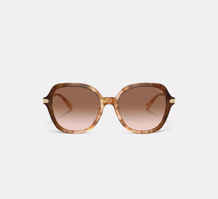 EyeframesInt-COACH-CL925 - Wrap Around Hangtag Oversized Geometric Round Sunglasses - Assorted Colors