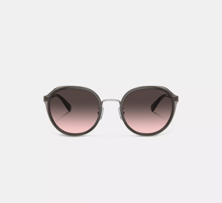 EyeframesInt-COACH-CL924 - Hangtag Geometric Round Sunglasses - Assorted Colors