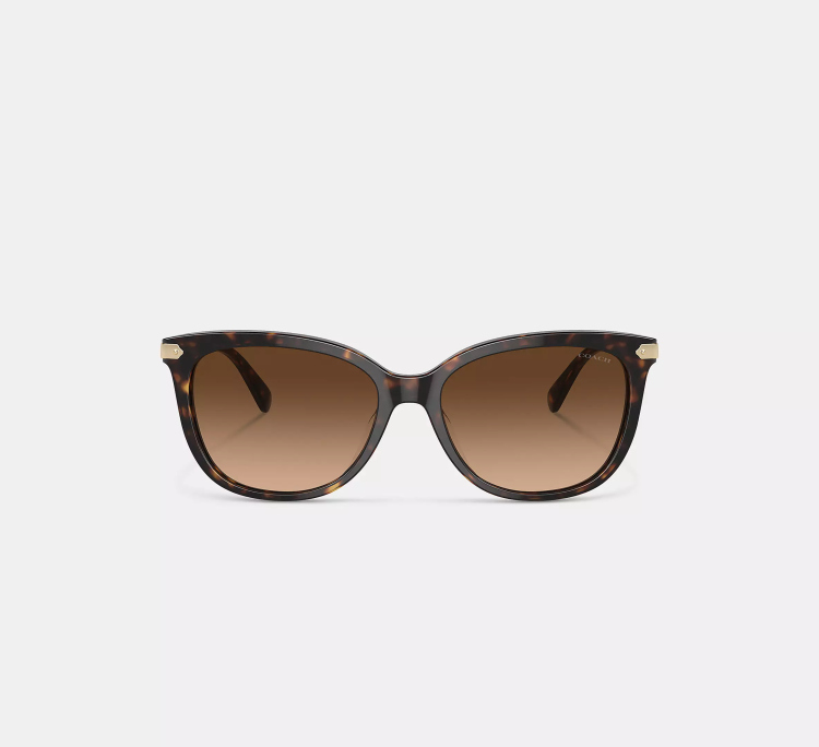  EyeframesInt-COACH-CL926 - Wrap Around Hangtag Square Sunglasses - Assorted Colors