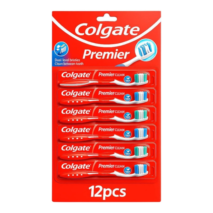 فرشاة أسنان كولجيت بريمر كلين كرت عدد 12 قطعة