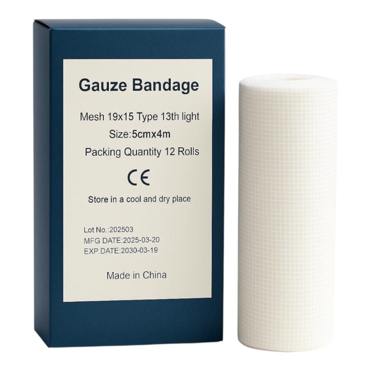 شاش طبي بحجم 5 سم*4 متر عدد 12