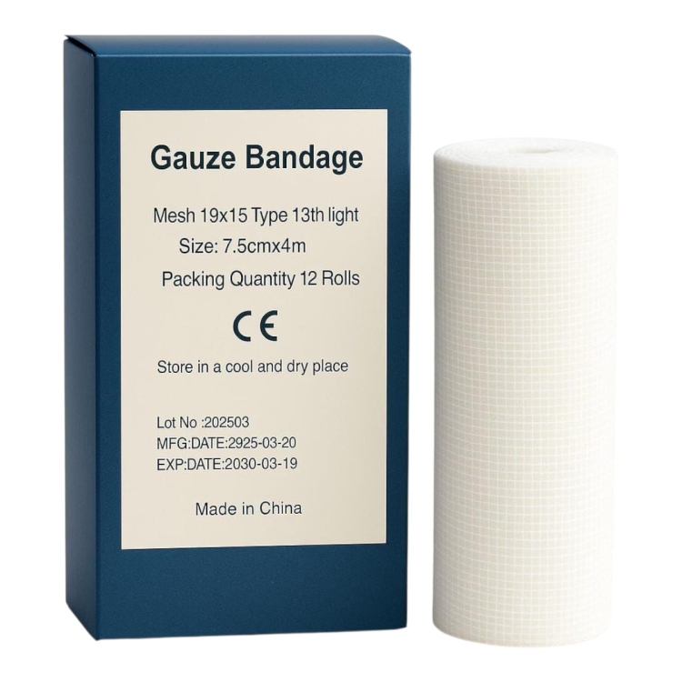 شاش طبي بحجم 7.5 سم*4 متر عدد 12