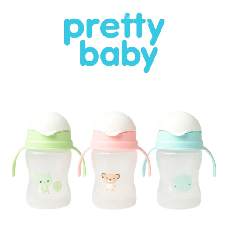 كاسات ماء مع مصاصة من برتي بيبي بحجم 260 مل