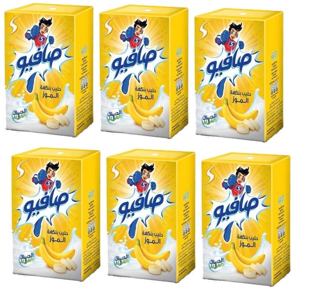 صافيو مطعمات حليب وموز150مل*6