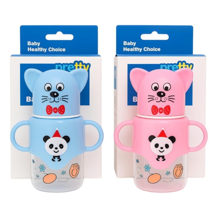 رضاعات برتي بيبي شكل دب  مع يد ومصفاة حجم 125 مل 