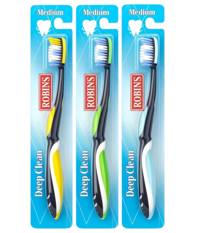 فرشاة أسنان من روبنز  بشعيرات متوسطة النعومة 