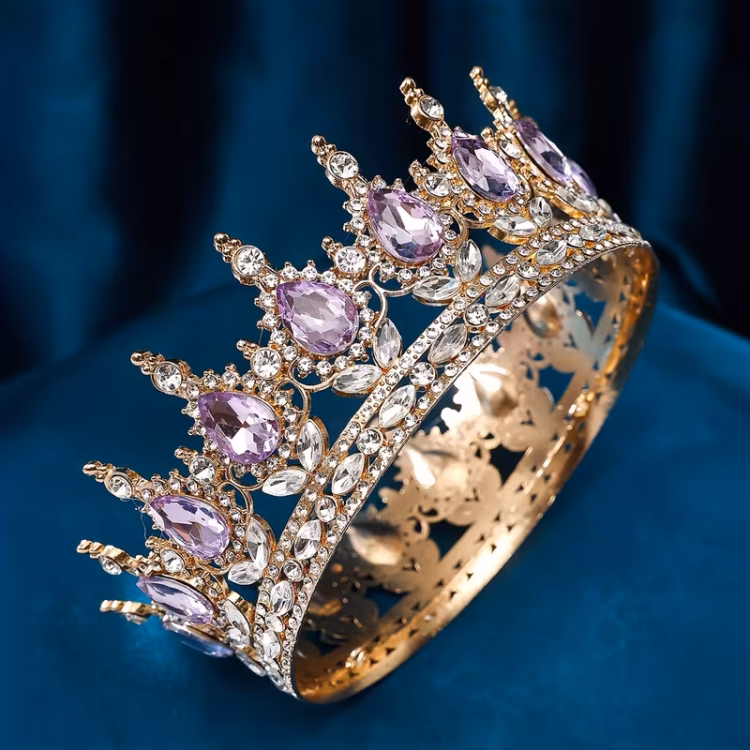 تاج كرستال تزين حلويات زهري4