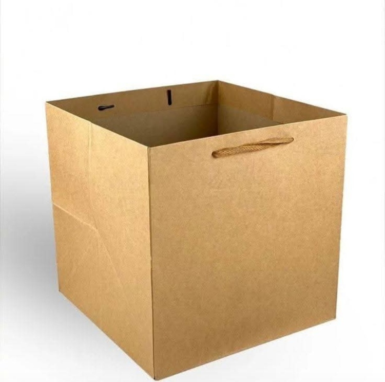 اكياس كرتون قاعده عريضه 25×25×25سم عدد 12