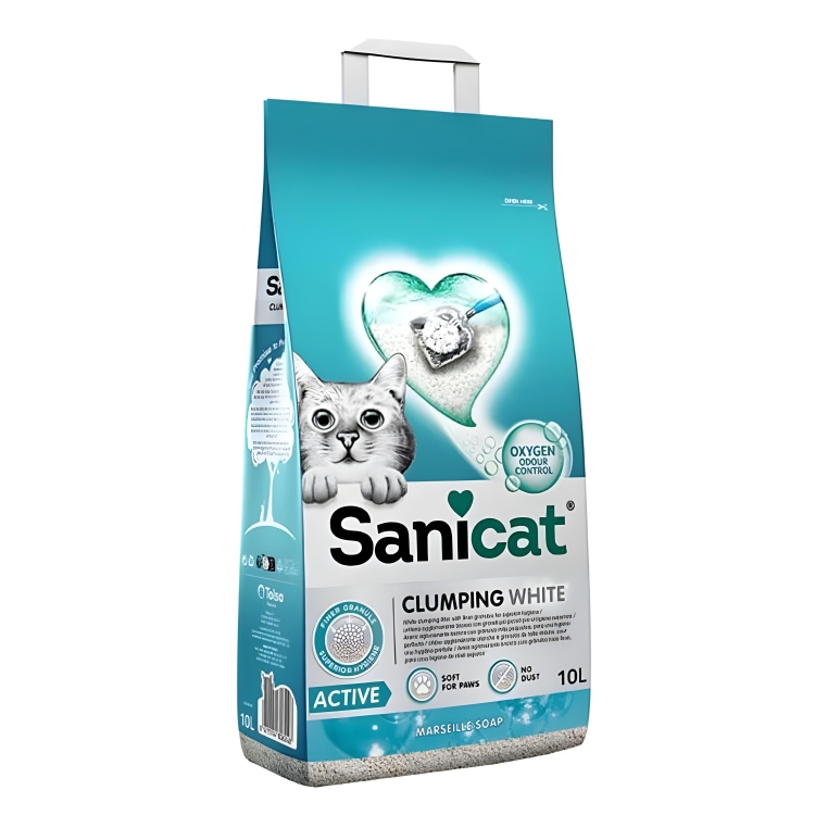  رمل القطط Sanicat مارسيليا برائحة الصابون 10 لتر