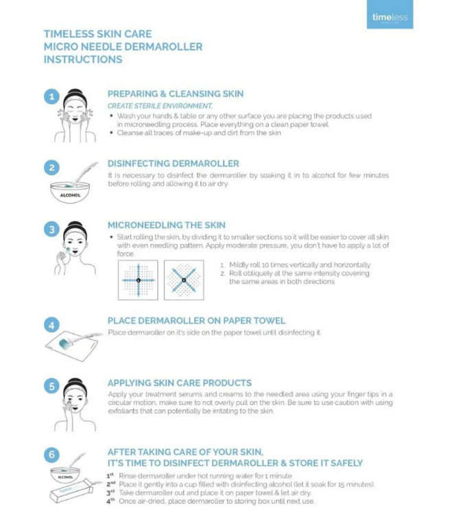 Timeless Skin Care, 192 Micro Needle Dermaroller 1.0mm