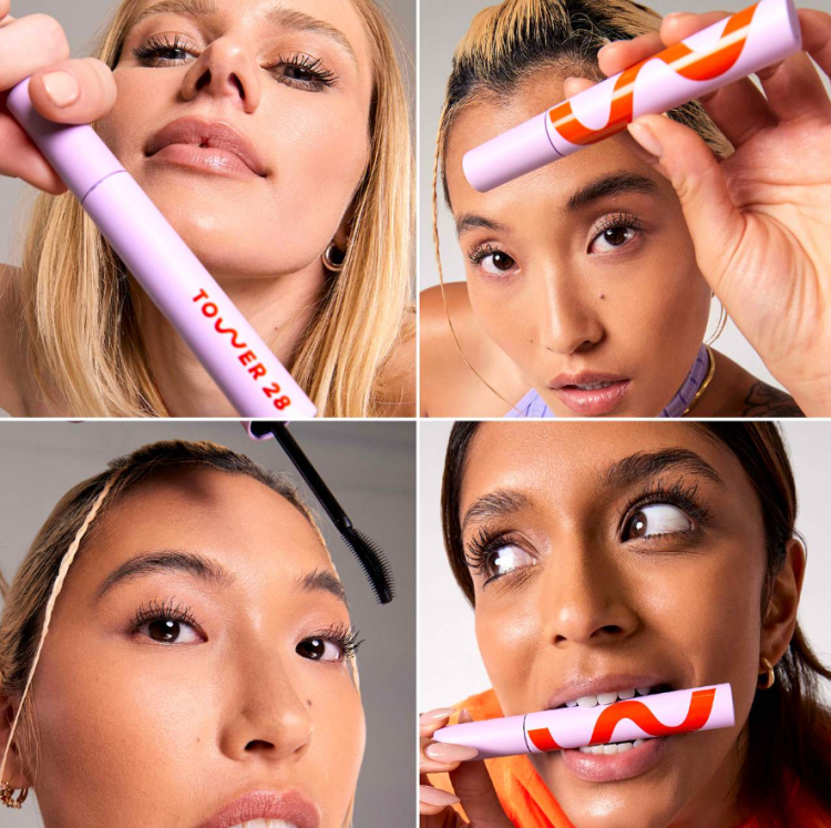 Tower 28 Beauty, MakeWaves Lengthening + Volumizing Mascara 