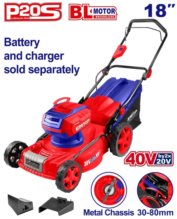 ماكنه قص نجيل 18" شحن 40V 60L بدون بطاريه  ELML20185