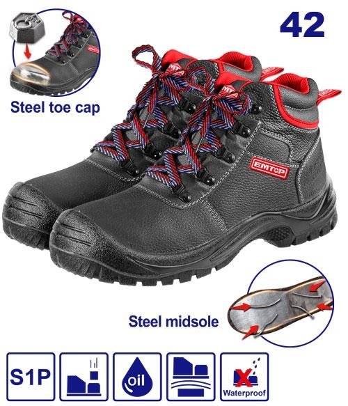 حذاء سيفتي جلد رقبه   42  ESBS42SP42