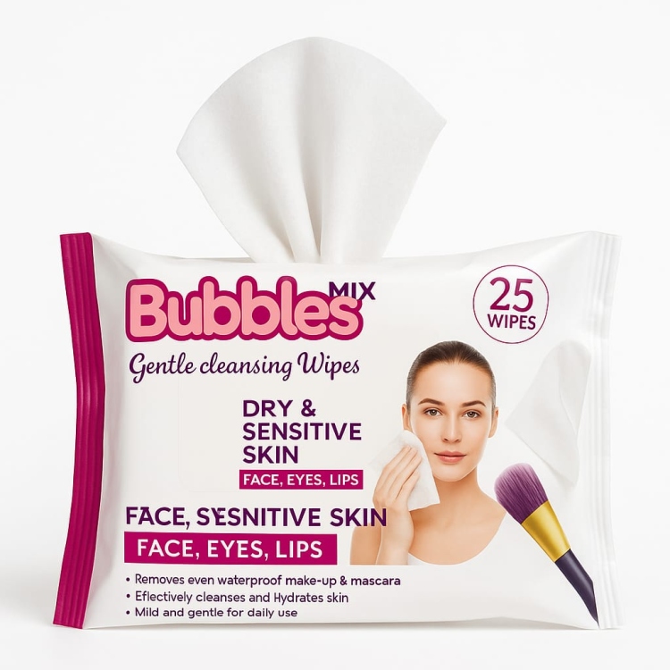 مناديل ازاله المكياج لجميع انواع البشرة عدد 25 منديل