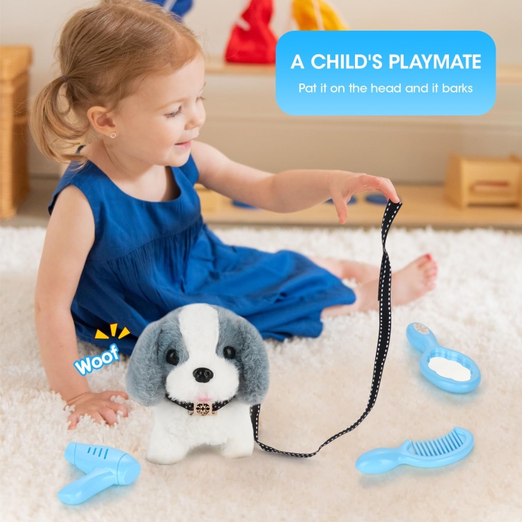 لعبة الكلب الصغير مع حبل ( بني ، زهري ، ابيض )