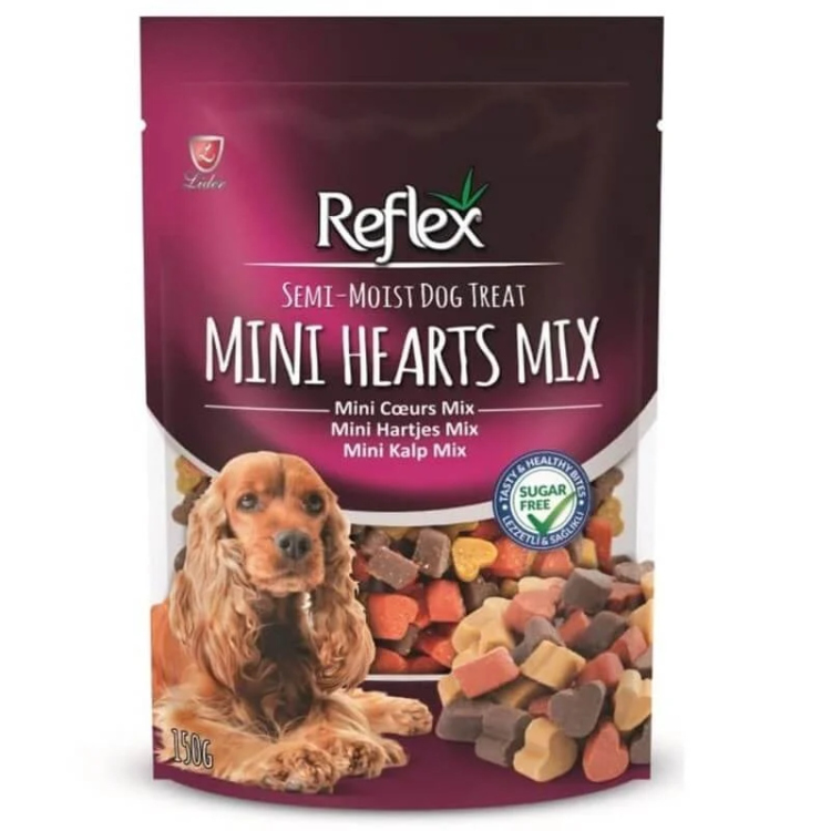 Reflex dog treat mini haearts mix 150g