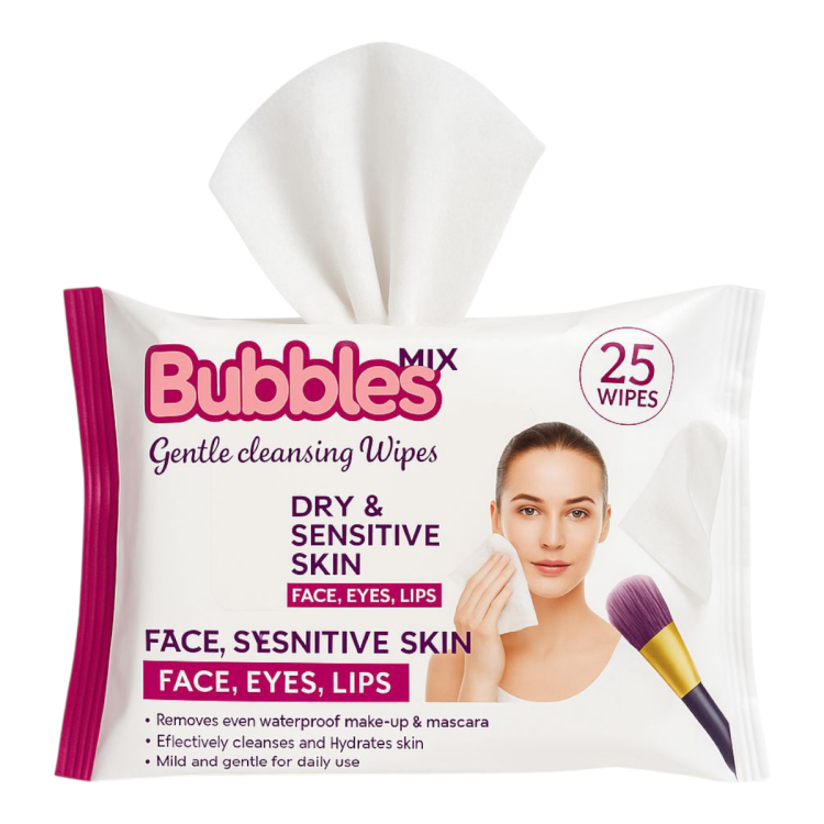 مناديل ازاله المكياج لجميع انواع البشرة عدد 25 منديل