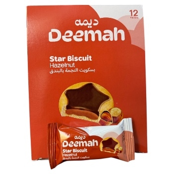 ديمة بسكويت النجمة بندق26غ*12