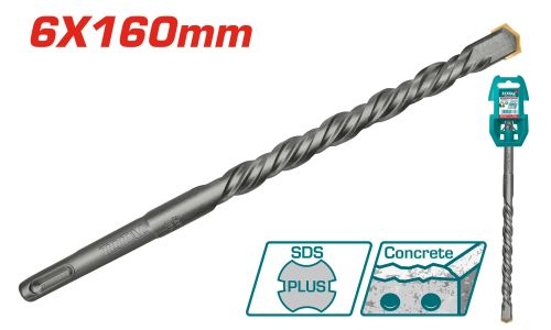 TOTAL TAC310602 SDS-PLUS Hammer Drill Bit 6*160MM ريش حجر