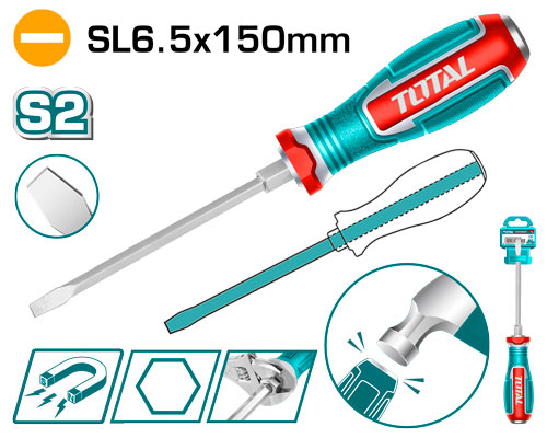 Total TGTSL6150 مفك ضرب عادي 6.5*150 ملم