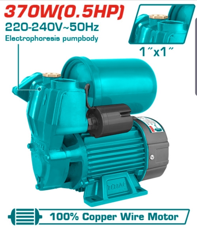 مضخه مياه 1/2" مع ايزي بريس وطابه TOTAL TWP93706