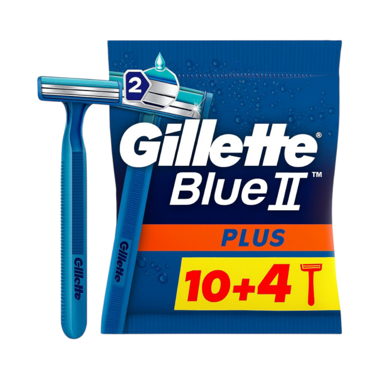 شفرات جيليت حساس بلو تو للرجال 10+4 قطع 