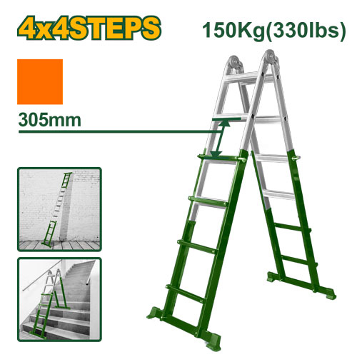 Jadever JDLD7H16 سلم متعدد للدرج 4*4 