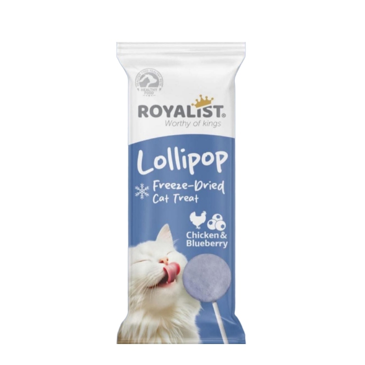 روياليست لولي بوب، مكافأة للقطط بنكهة الدجاج والبلوبيري