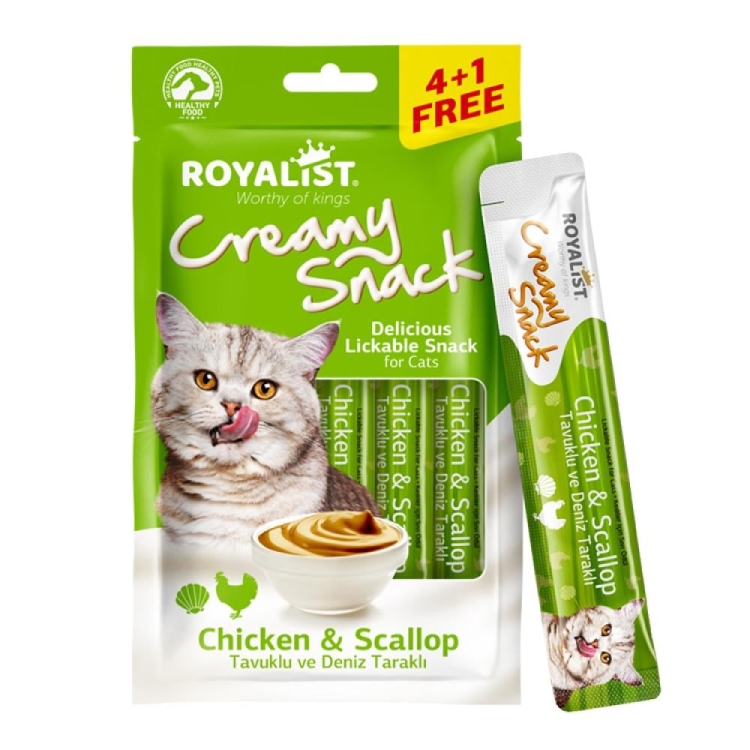 مكافآت كريميه روياليست 4+1 بنكهة الدجاج والسكالوب