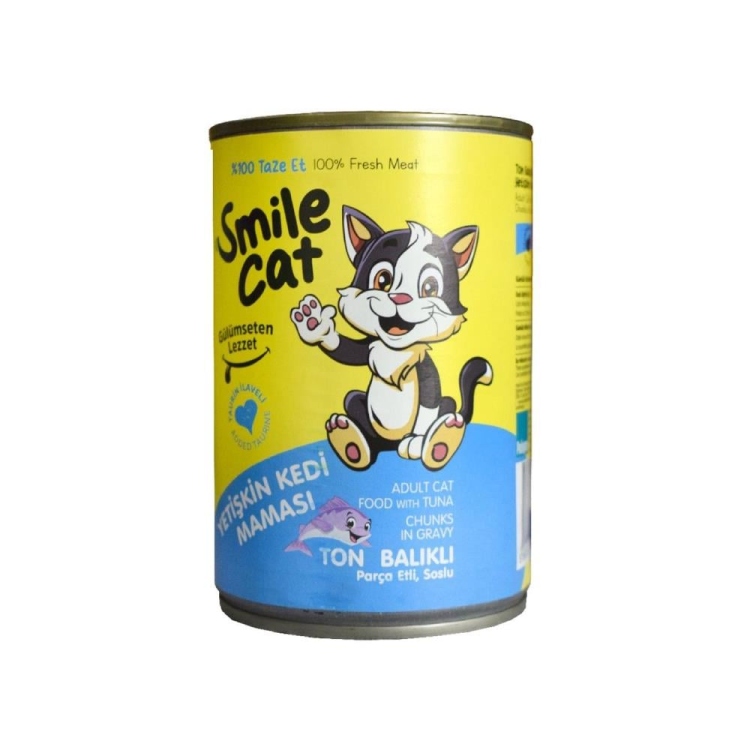 Smile wet food cat 400g  Tuna  الصندوق يحتوي على 24 علبة