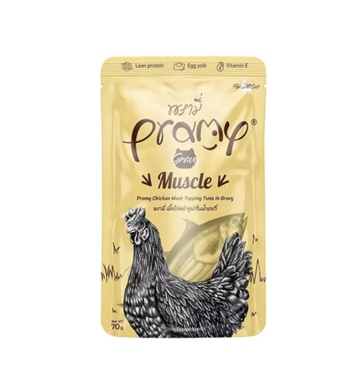 PRAMY muscle chicken meat topping tuna in gravy