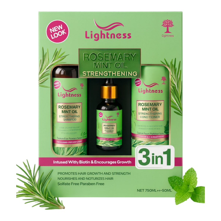 بكج شامبو وبلسم وسيروم الروز ميري من لايتنس الاصلي 3في1 