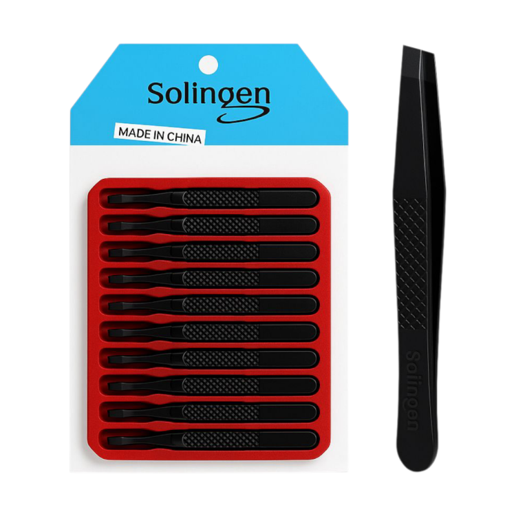 سلنجن ملقط حواجب أسود عدد 12 قطعة