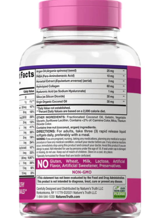 Nature's Truth, Hair, Skin & Nails with Biotin (5,000 mcg)  