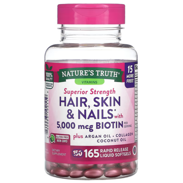 Nature's Truth, Hair, Skin & Nails with Biotin (5,000 mcg)  