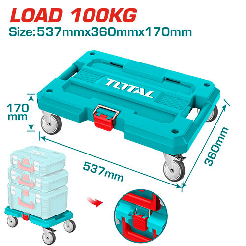 Total THTWB61001 قاعدة صندوق عدة مع عجال حمولة 100 كيلو