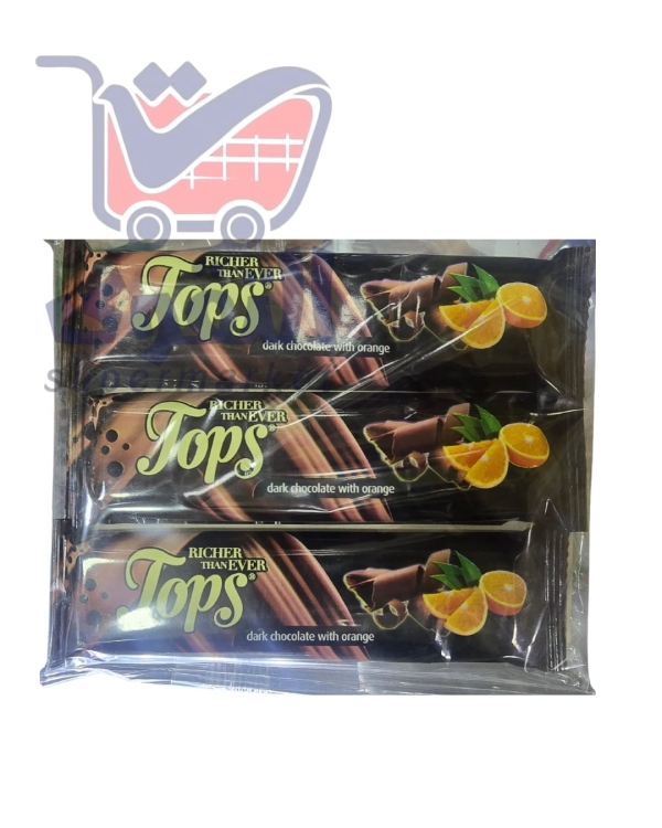 توبس شوكولاتة دارك برتقال*3